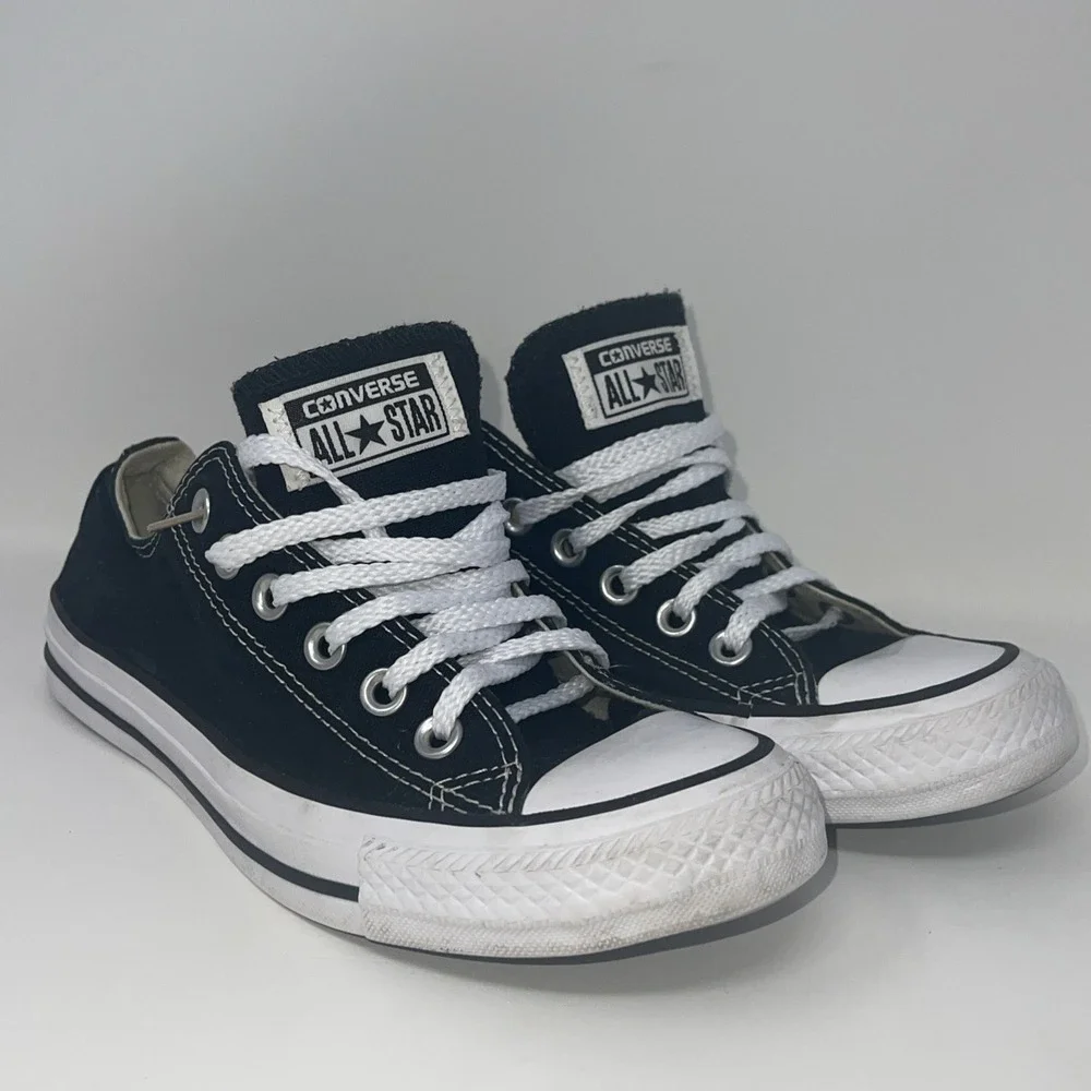 Black Converse All Star Size 5Men 7Women Shoes Low Top Chuck Taylor GUC